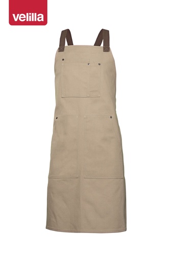 Fartuch dwukolorowe 404211B - SAND BEIGE/BROWN 46/49