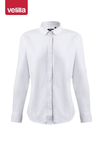 Koszula stretch z długim rękawem damska 405005S - WHITE 07