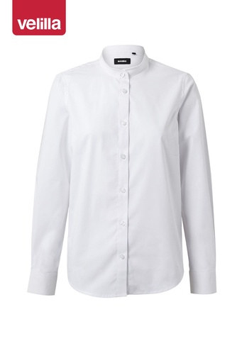Koszula stretch z długim rękawem ze stójką damska 405015S - WHITE 07