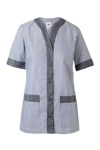 Fartuch medyczny z krótkim rękawem damska 579 - GREY 08