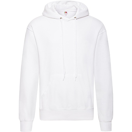 Bluza Klasyczna Bawełniana z Kapturem F421 - White