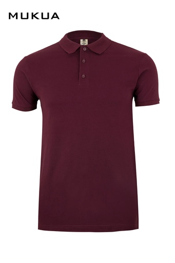 Koszulka polo z krótkim rękawem unisex GIBSON MK215CV - WINE 403
