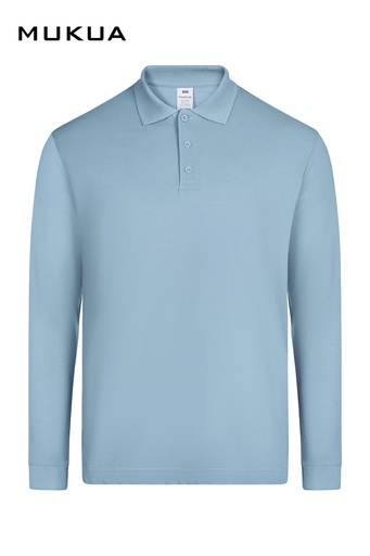 Koszulka polo z długim rękawem unisex CLIFTON MK242CV - SKY BLUE 501