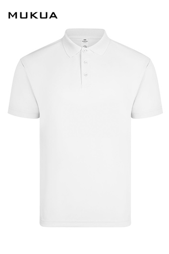 Koszulka polo z krótkim rękawem unisex BOGAN PS160U - WHITE 100