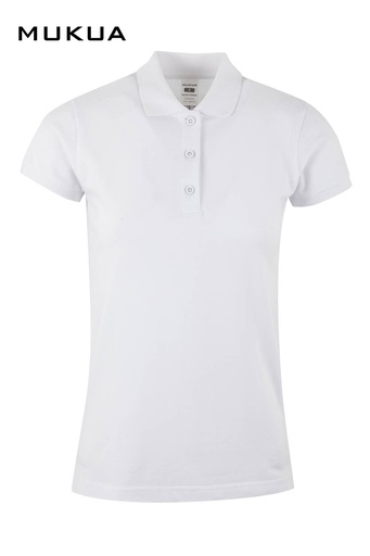 Koszulka polo z krótkim rękawem damska MACKAY WOMAN PS200WW - WHITE 100