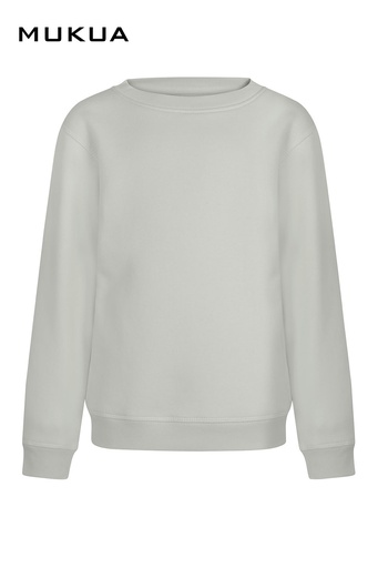 Bluza z okrągłym dekoltem dla dzieci damska DUNE KIDS SCN300K - MISTY GREY 221