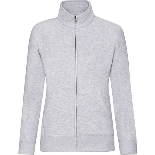 Damska bluza slim na zamek F442N - Heather Grey