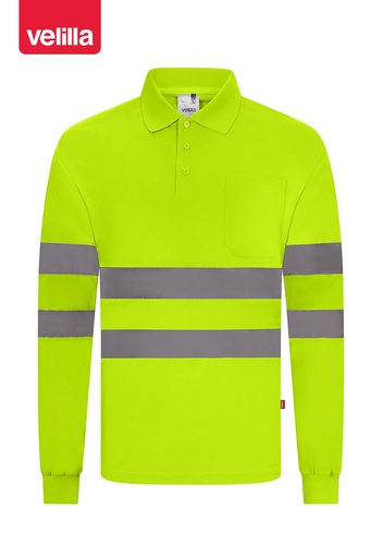 Koszulka polo z długim rękawem z odblaskami 305511 - HI-VIS YELLOW 20