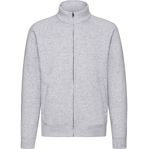 Bluza dresowa z krytym zamkiem i stójką F457 - Heather Grey