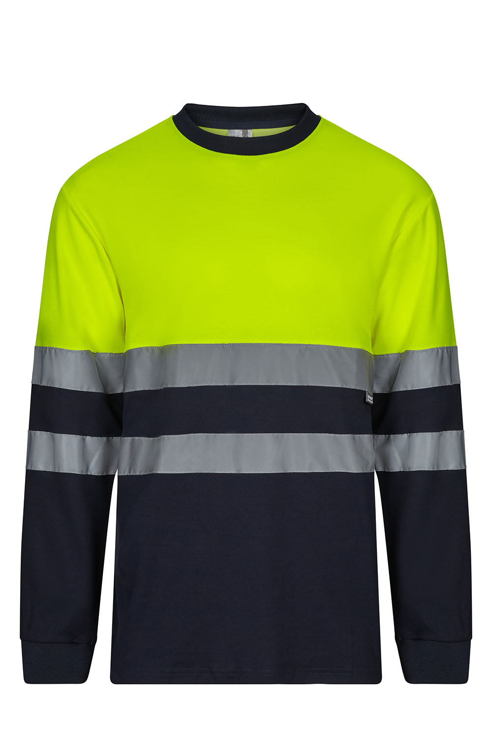 Koszulka dwukolorowa z długim rękawem z odblaskami 305603 - MARINE BLUE/HI-VIS YELLOW 01/20