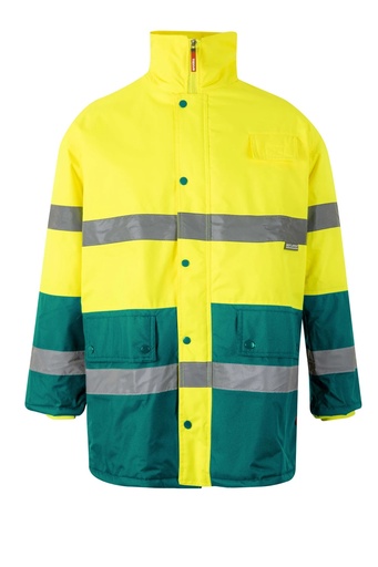 Kurtka dwukolorowa z odblaskami 166 - GREEN/HI-VIS YELLOW 02/20
