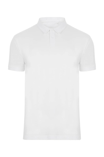 Koszulka polo z krótkim rękawem unisex CREEK PSN160UW - WHITE 100