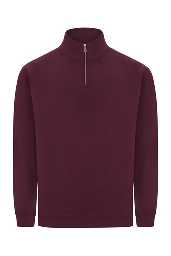 Bluza z krótkim zamkiem unisex HERVEY SQ270U - WINE 403