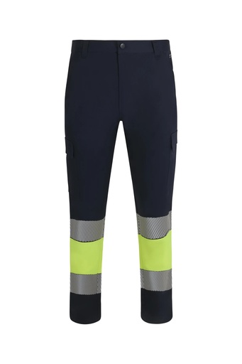 Spodnie dwukolorowe z odblaskami 303033 - NAVY BLUE/HI-VIS YELLOW 61/20