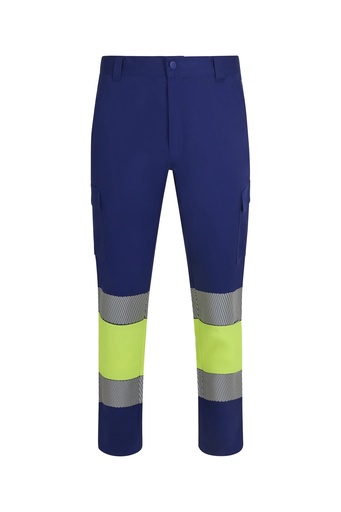 Spodnie dwukolorowe z odblaskami F303033 - ROYAL BLUE/HI-VIS YELLOW 09/20