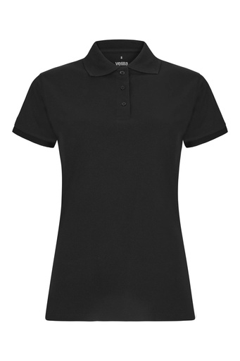 Koszulka polo stretch z krótkim rękawem damska 105510SW - BLACK 00