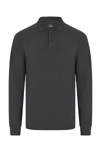 Koszulka polo stretch z długim rękawem męska 105511S - ANTHRACITE GREY 90