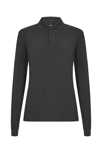 Koszulka polo stretch z długim rękawem damska 105511SW - ANTHRACITE GREY 90