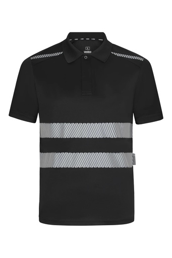 Koszulka polo z krótkim rękawem z odblaskami 355501 - BLACK 00