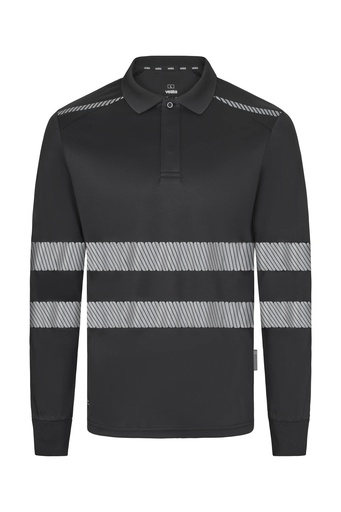 Koszulka polo z długim rękawem z odblaskami 355502 - ANTHRACITE GREY 90