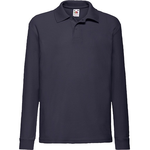 Dziecięce klasyczne polo z długim rękawem F504K - Deep Navy