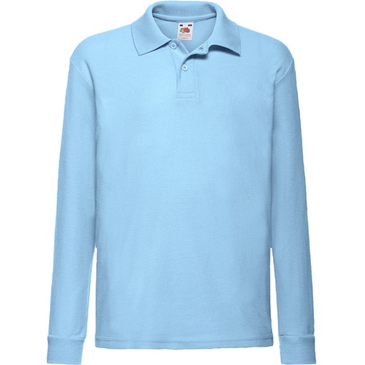 Polo Dziecięce Klasyczne Pika Bawełna Poliester F504K - Sky Blue
