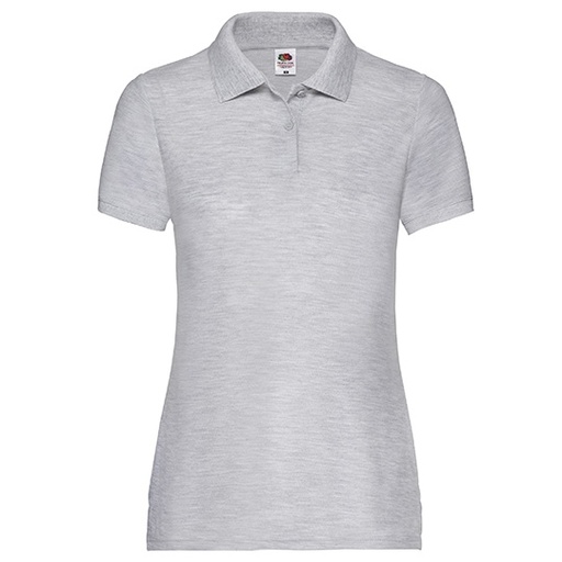 Damska klasyczna koszulka polo z krótkim rękawem F517 - Heather Grey