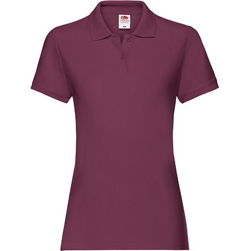 Damskie polo slim F520 - Burgundy
