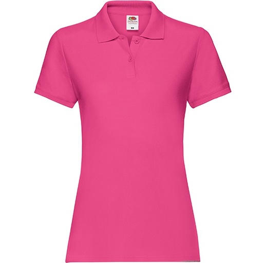 Damskie polo slim F520 - Fuchsia
