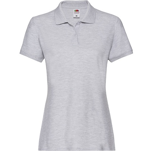 Damskie polo slim F520 - Heather Grey