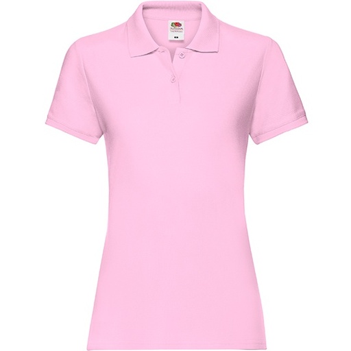 Koszulka Polo Damska Dopasowana Bawelniana Pika F520 - Light Pink