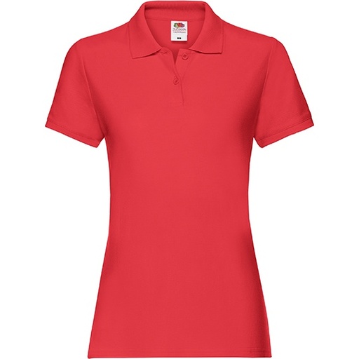 Koszulka Polo Damska Dopasowana Bawelniana Pika F520 - Red