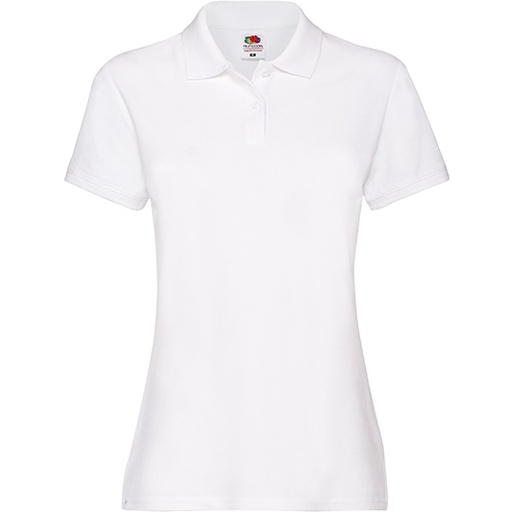 Koszulka Polo Damska Dopasowana Bawelniana Pika F520 - White