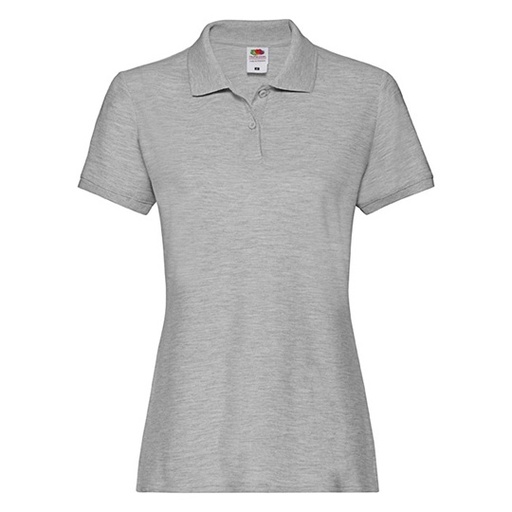 Koszulka Polo Damska Dopasowana Bawełniana Pika F520 - Athletic Heather