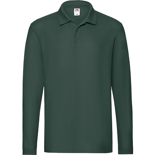 Polo męskie z długim rękawem F541N - Forest Green