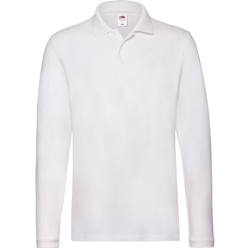 Polo Meskie Dlugi Rekaw Pika F541N - White