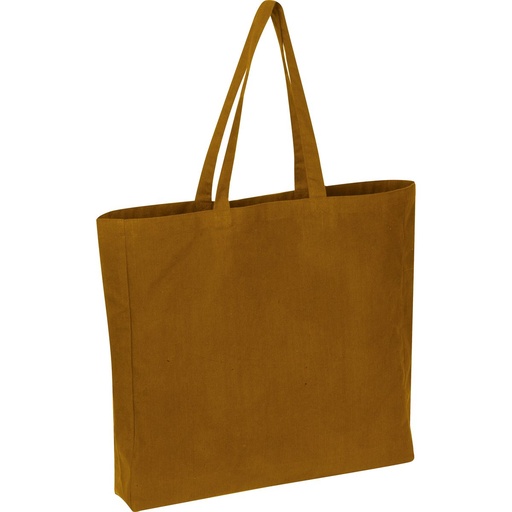 Torba shopper z bawełny z recyklingu i poliestru NINA 65749 - Brązowy