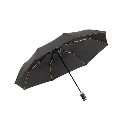 Parasol kieszonkowy automatyczny z włóknem szklanym FA5584 - Black & Yellow