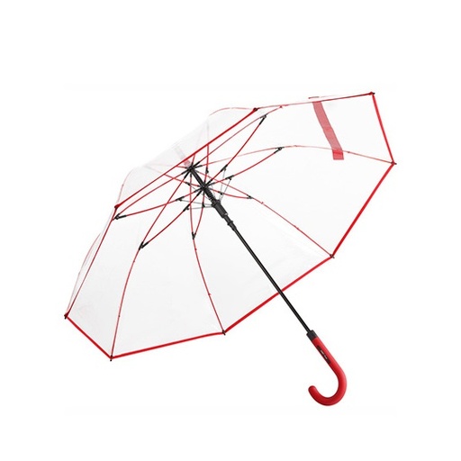 Parasol automatyczny z elastycznym stelażem FA7112 - Transparent & Red