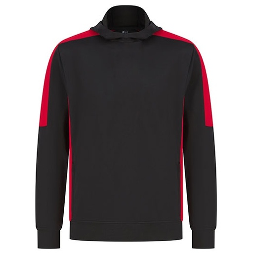 Bluza Unisex z Kapturem FH341 - Black & Red