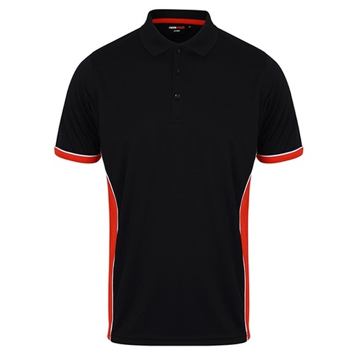Polo męskie sportowe FH355 - Black & Red