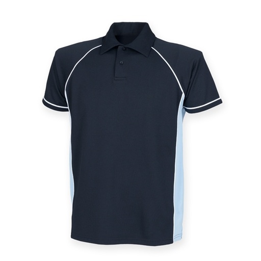 Koszulka Polo Klasyczna Poliester Oddychający FH370 - Navy & Sky