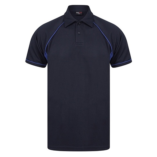 Koszulka Polo Klasyczna Poliester Oddychający FH370 - Navy & Royal & Royal