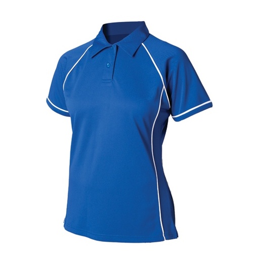 Koszulka Polo Damska Slim Oddychajaca FH371 - Royal & White