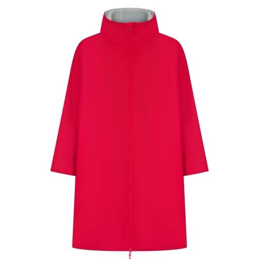 [FH690-1000352006] Płaszcz Oversize Wodoodporny Polar FH690 - Red & Grey (Solid)