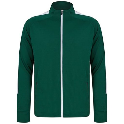 Dziana bluza dresowa z zamkiem FH871 - Bottle Green & White