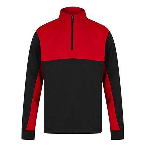 Bluza treningowa 1/4 zip FH874 - Black & Red