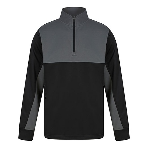 Bluza treningowa 1/4 zip FH874 - Black & Gunmetal Grey