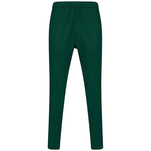 Spodnie Męskie Slim Dziane Poliester FH881 - Bottle Green & White