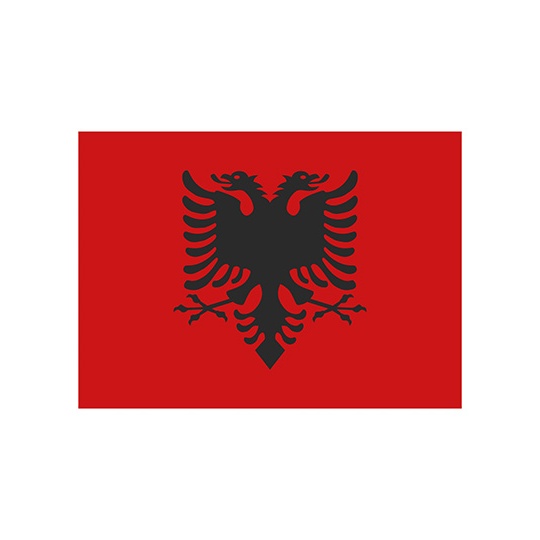 Flaga Albanii z metalowymi oczkami - Albania